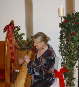 Christmas Harping at Barley Hall Wedding Fayre